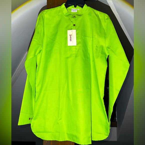 SKAVIJ Men's Tunic Viscose Casual Short Kurta Shirt, Small, NWT - Picture 6 of 8